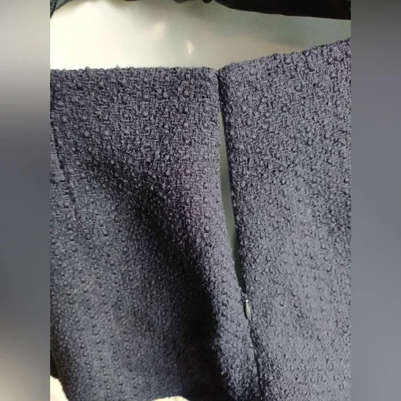 New Self-Portrait Navy and White Tweed Blazer Short Set - Picture 10 of 16